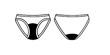 Bragas menstruales de bambú, corte clásico